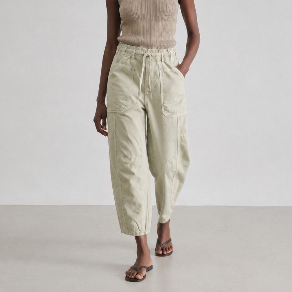 Scotch & Soda The Arc Barrel Jeans Womens M Green/Yellow Denim High-rise